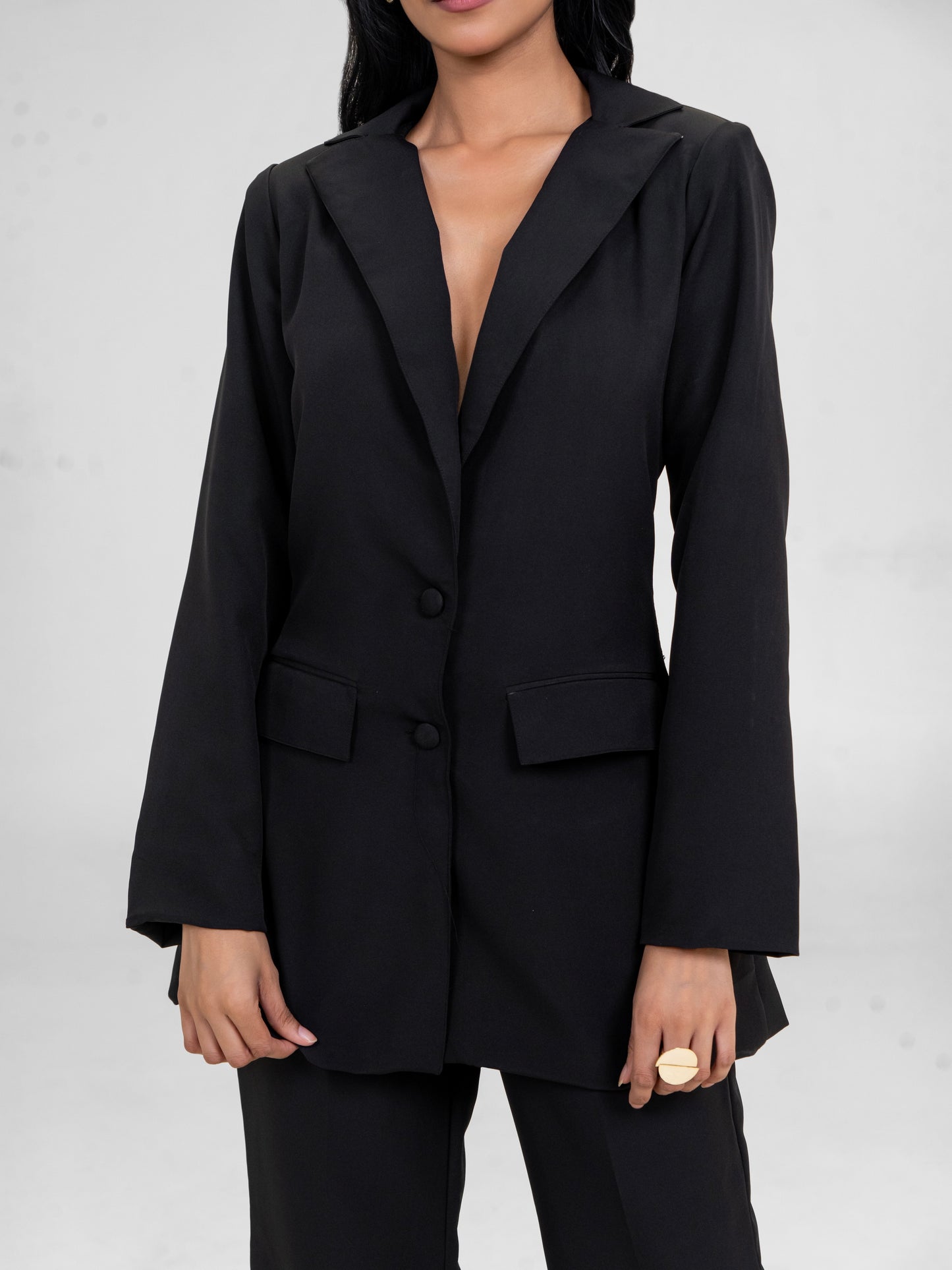 Black Modern Blazer Set