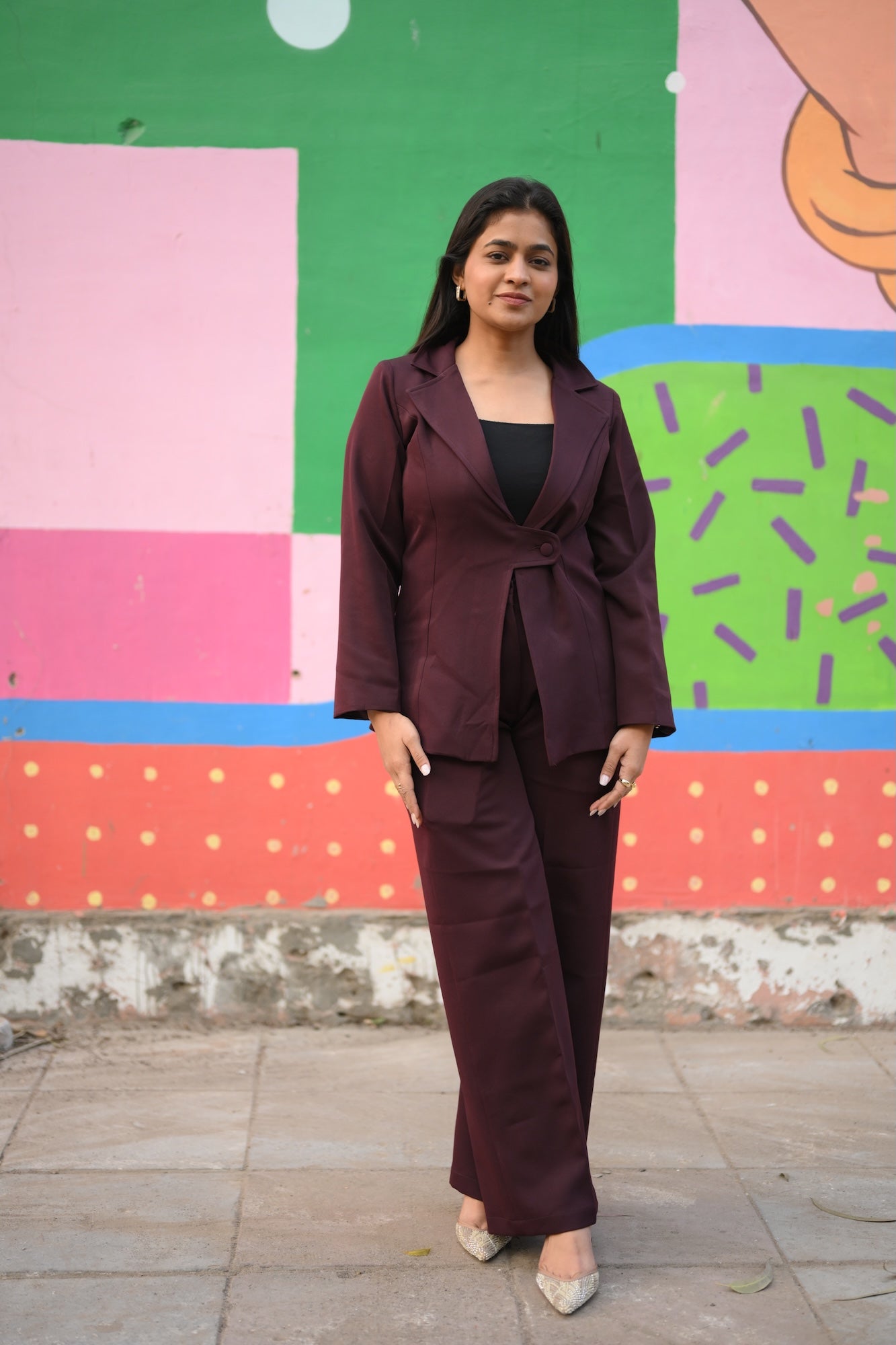 Claret Pant Suit