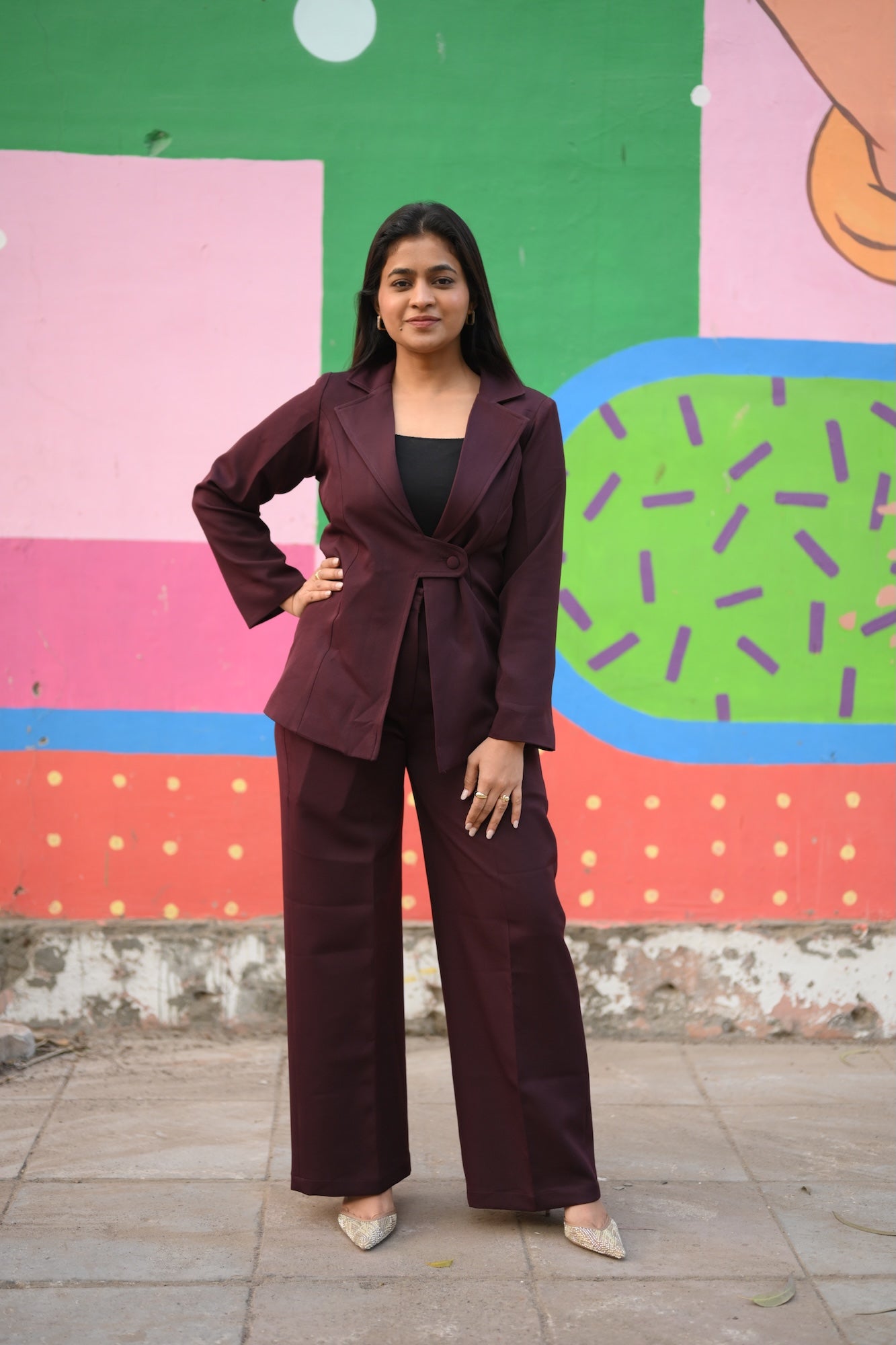 Claret Pant Suit