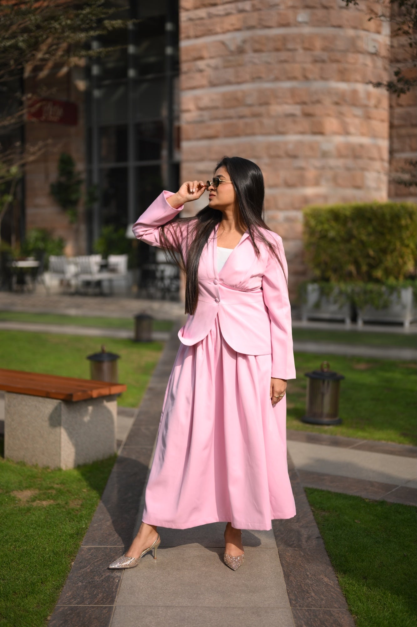 Blush Blazer Set