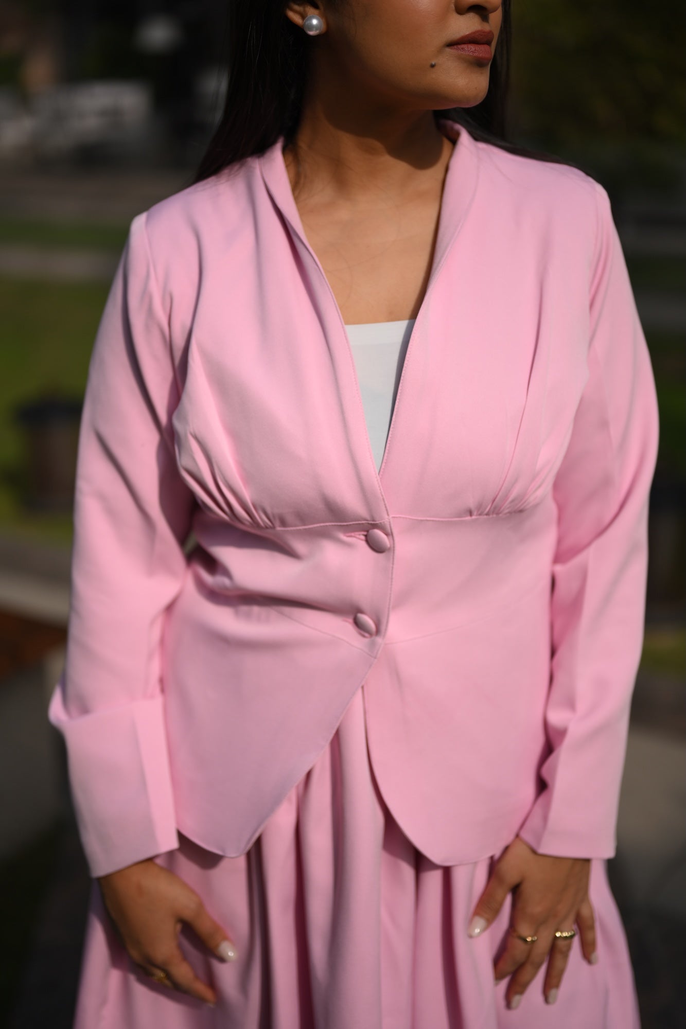 Blush Blazer Set