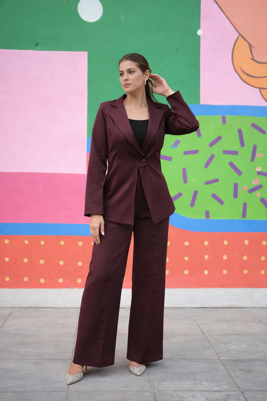 Claret Pant Suit